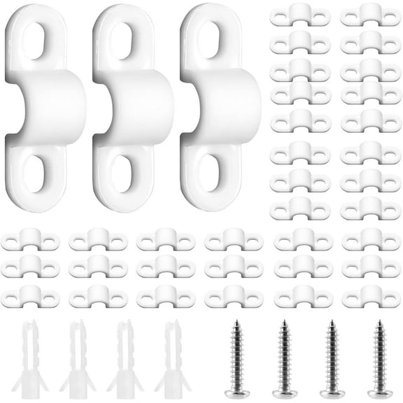 LUU-24 Sets Wire Shelf Back Wall Clip,White Wire Shelf Loop Clips for Concrete Installation(120)_SAI