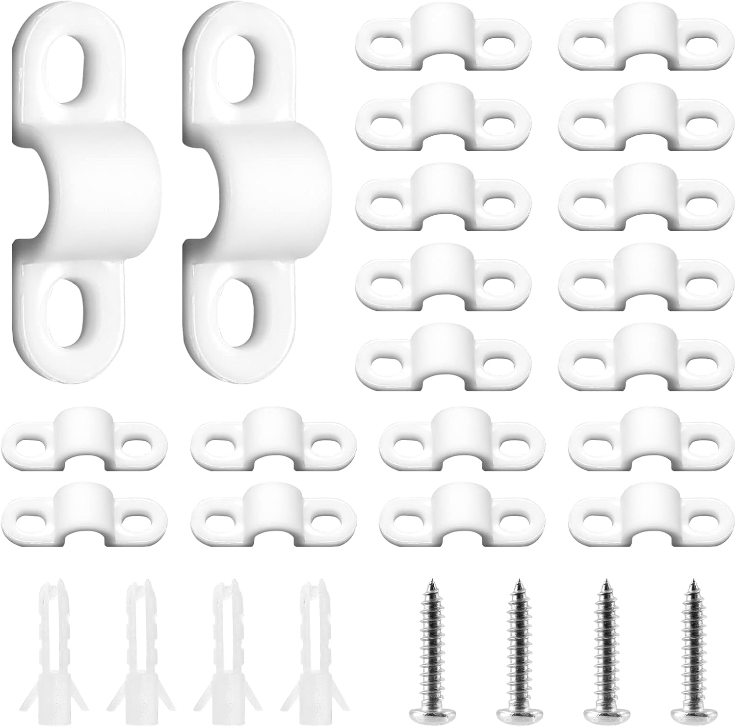 LUU-24 Sets Wire Shelf Back Wall Clip,White Wire Shelf Loop Clips for ...
