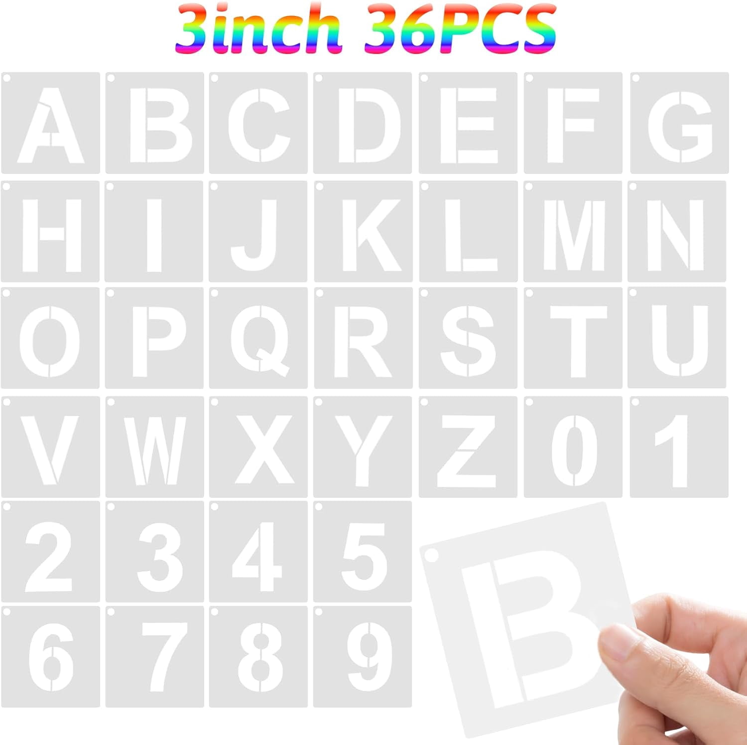 LUU3 Inch Large Alphabet Stencils Letter Stencils, Reusable Letter and — free download