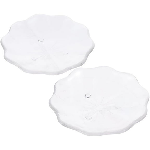 LUU-Glass Coffee Spoon Rest Set of 2, Small Spoon Holder Flower Shaped Coffee Spoon Rest Holder for Coffee Bar Stove Top Countertop Coffee Station Decor Kitchen Accessories(B)_SAI
