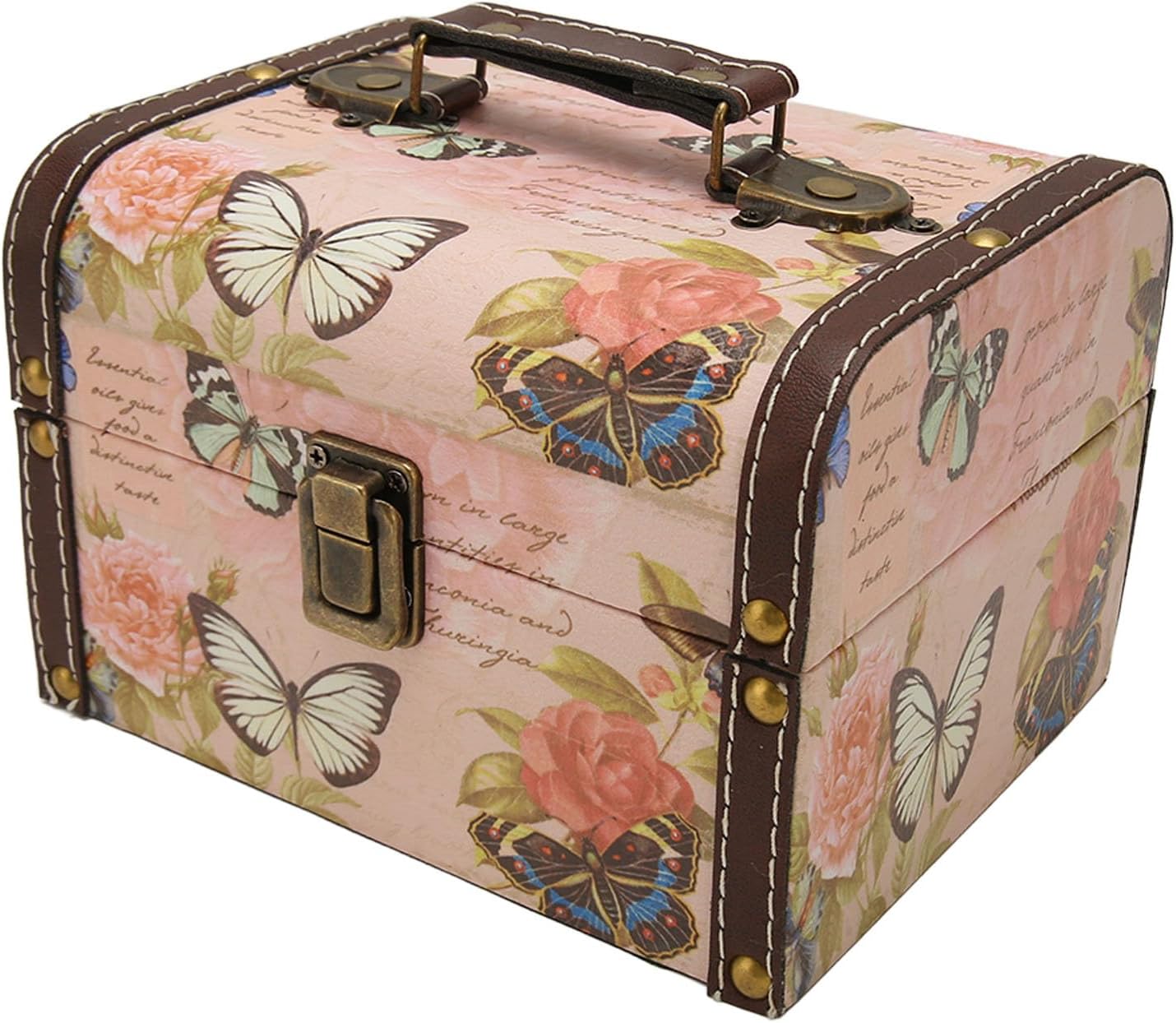 LUU-Jewelry Box Organizer for Women,Decorative Wooden Treasure Chest ...