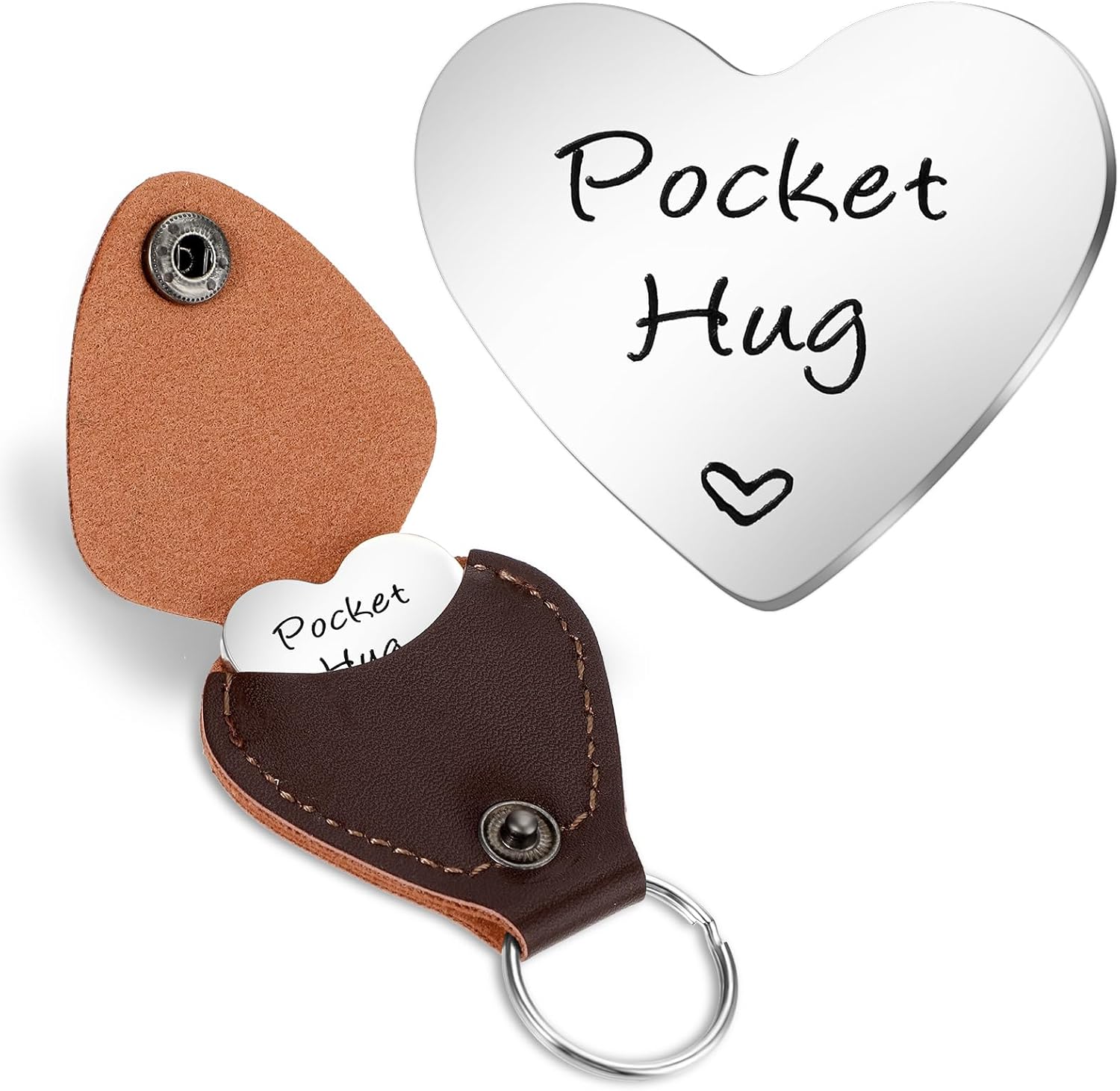 LUU-Pocket Hug Token Heart Pocket Hug Keychain Long Distance ...