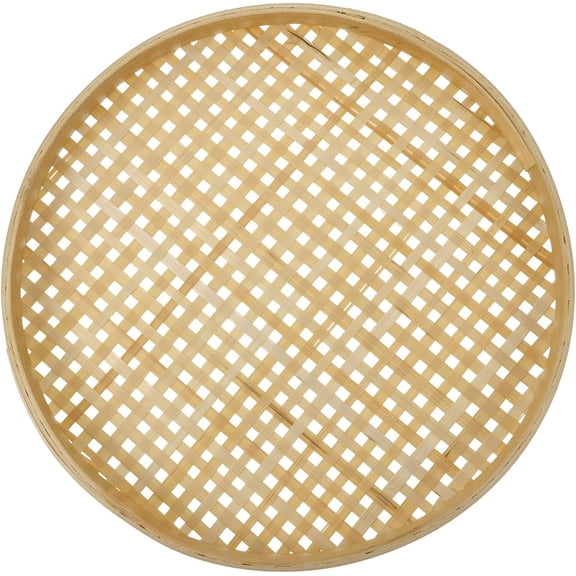 LUU-Practical Bamboo Sieve Strainer Large Flat Basket Collinder Tea Strainer Candy Boxes Snack Container for Home Decor_SAI