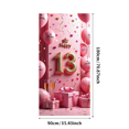 thumbnail image 1 of LUUFILx 13th Birthday Backdrop Decorations Banner Party Supplies Balloons Photography Props Confetti Happy Celebration Festive Decors Anniversary Background, 1 of 9