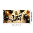thumbnail image 1 of LUUFILx 18th Birthday Party Backdrop Pink Blue Balloons Gold Crown Banner Decorative Props Celebration Background Décor Festive Supplies Event Decoration, 1 of 8