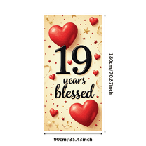LUUFILx 19 Years Blessed Backdrop Banner Decorations Background Party Supplies Photography Props Happy Birthday Anniversary Celebration Events Decor