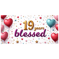 thumbnail image 1 of LUUFILx 19 Years Blessed Party Backdrop Balloon Decoration Photography Props Celebration Banner Backdrop Decor Birthday Background Party Supplies, 1 of 1