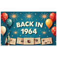 thumbnail image 1 of LUUFILx 1960s Backdrop Banner Retro Party Decorations Vintage Background Photo Booth Props Reunion Decor Music Themed Event Supplies Celebration, 1 of 9