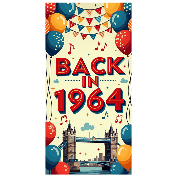 LUUFILx 1960s Backdrop Banner Retro Party Decorations Vintage Background Photo Booth Props Reunion Decor Music Themed Event Supplies Celebration