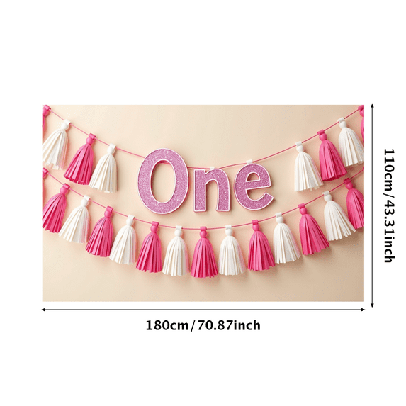 LUUFILx 1st Birthday Party Banner Gold Red Ribbon Backdrop Celebration Photography Decor Baby First Birthday Decorations Event Supplies Cake Smash