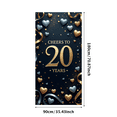 thumbnail image 1 of LUUFILx 20th Anniversary Backdrop Cheerful Celebration Banner Milestone Event Party Decorations Festive Decor Photo Props Stars Hearts Ribbons Background, 1 of 8