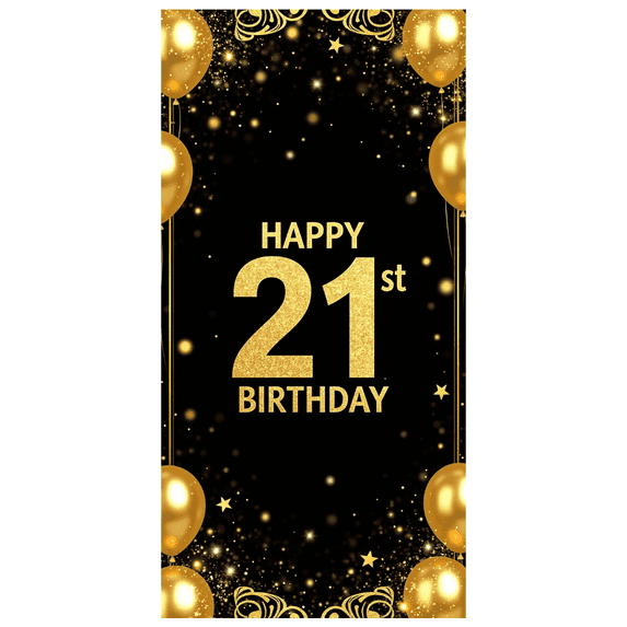 LUUFILx 21st Birthday Party Supplies Pink Balloon Banner Decorations Happy Celebration Backdrop Photography Props Background Decors