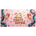 thumbnail image 1 of LUUFILx 23 Years Loved Anniversary Backdrop Romantic Celebration Banner for Events Weddings Party Decorations Photography Background Props, 1 of 8