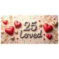thumbnail image 1 of LUUFILx 25 Years Loved Anniversary Backdrop Banner Party Supplies Decorations Photography Props Romance Celebration Background Retro Decor, 1 of 8