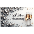 thumbnail image 1 of LUUFILx 25th Wedding Anniversary Backdrop Heart Decorations Party Supplies Banner Romantic Celebration Event Background Photo Props Anniversary Wall Décor, 1 of 8