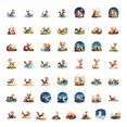thumbnail image 1 of LUUFILx 50pcs Adorable Ferret Fairy Animal Nature Stickers Cartoon Cute Holiday Stickers Kids Water Bottle Laptop Phone Scrapbook Stickers Set, 1 of 7