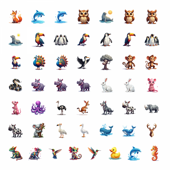 LUUFILx 50pcs Adorable Fox Fall Animal Autumn Stationery Sticker Water Bottle Laptop Scrapbooking Kids DIY