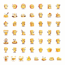 LUUFILx 50pcs Cartoon Cheese Stickers Adorable Dairy Food Decals Kids Stationery Laptop Water Bottle Phone Toy Bicycle Luggage Sticker Set