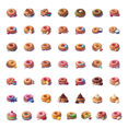 thumbnail image 1 of LUUFILx 50pcs Colorful Donut Stickers Pastry Food Cartoon Kids Stationery Water Bottle Laptop Phone Bicycle Skateboard Luggage Sticker Set, 1 of 5