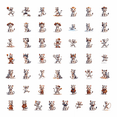 thumbnail image 1 of LUUFILx 50pcs Cute Little Tiger Puzzle Animal Stickers Stationery Sticker Kids Collection Water Bottle Laptop Journals, 1 of 9