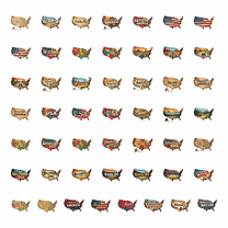 LUUFILx 50pcs Explore America Themed Travel Adventure Stationery Stickers Decals for Water Bottle Laptop Phone Bicycle Luggage Toy Car
