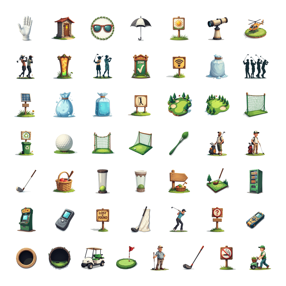 LUUFILx 50pcs Sports Golf Stickers Cute Kids Cartoon Decals Stationery ...