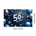 thumbnail image 1 of LUUFILx 50th Birthday Celebration Backdrop Decoration Cake Balloon Banner Party Supplies Photography Props Happy Birthday Background Decors, 1 of 7
