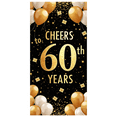 thumbnail image 1 of LUUFILx 60th Birthday Backdrop Banner Party Decoration Cheers to 60 Years Background Decorations Celebration Event Supplies Photography Props, 1 of 9