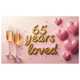 thumbnail image 1 of LUUFILx 65th Anniversary Celebration Backdrop Party Decoration Champagne Glasses Heart Background Banner for Romantic Event Ideal Photo Booth Decors, 1 of 9