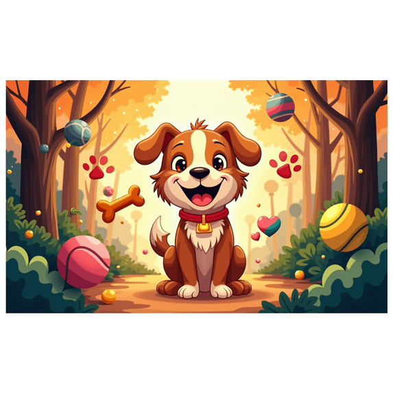 LUUFILx Adorable Puppy Print Backdrop Background Decor Photography Props Party Supplies Banner Birthday Decoration Photo Display