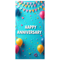 LUUFILx Anniversary Celebration Backdrop Banner Party Decorations Photography Props Event Background Home Decor Supplies Happy Anniversary Decor