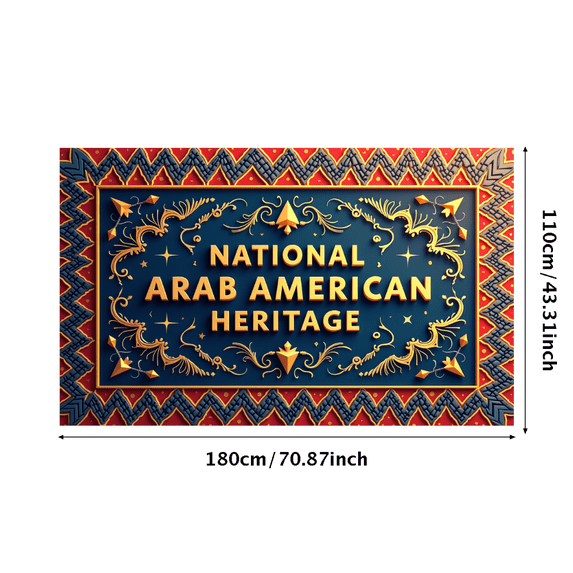 LUUFILx Arab American Heritage Month Banner Colorful Backdrop Decoration Diverse Cultural Celebration Display Event Party Supplies Décor Background