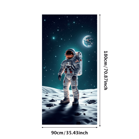 LUUFILx Astronaut Space Theme Backdrop Extraterrestrial Party Decorations Celestial Background Photography Props Galaxy Banner Outer Space Adventure Decorations