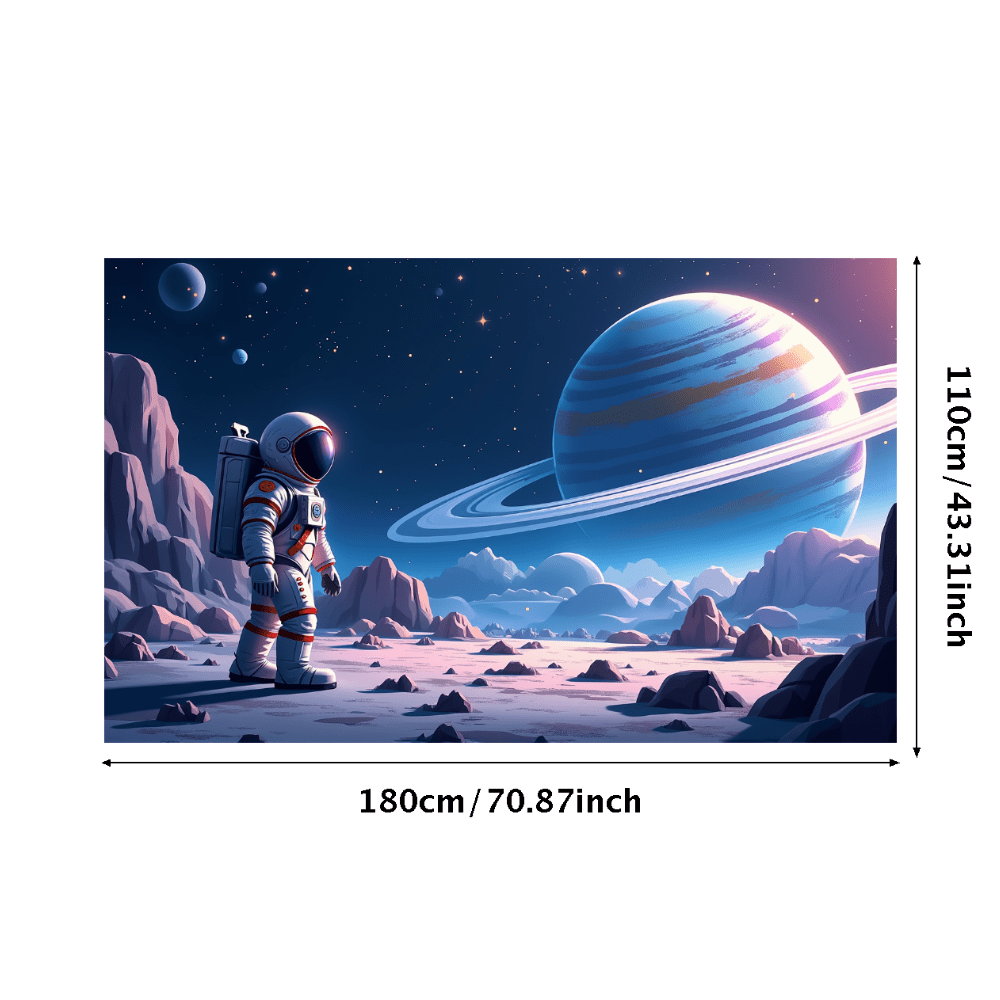 LUUFILx Astronaut Starry Illustration Landscape Event Backdrop Galaxy ...