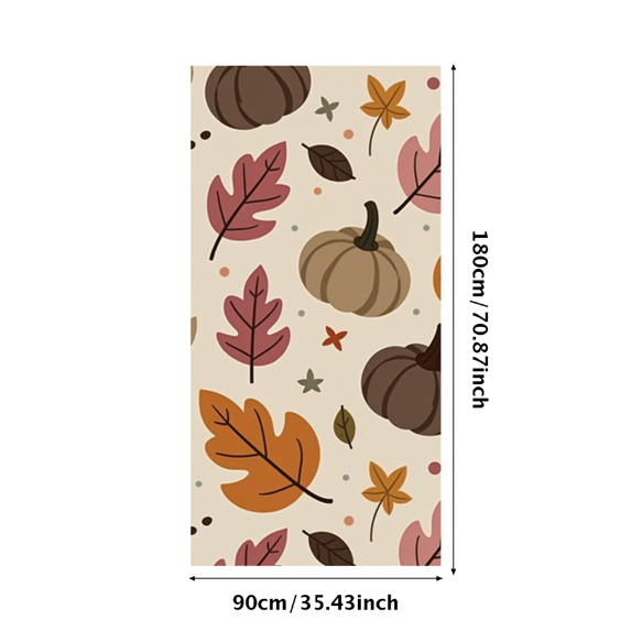 LUUFILx Autumn Themed Pumpkin and Leaf Patterned Banner Backdrop Background