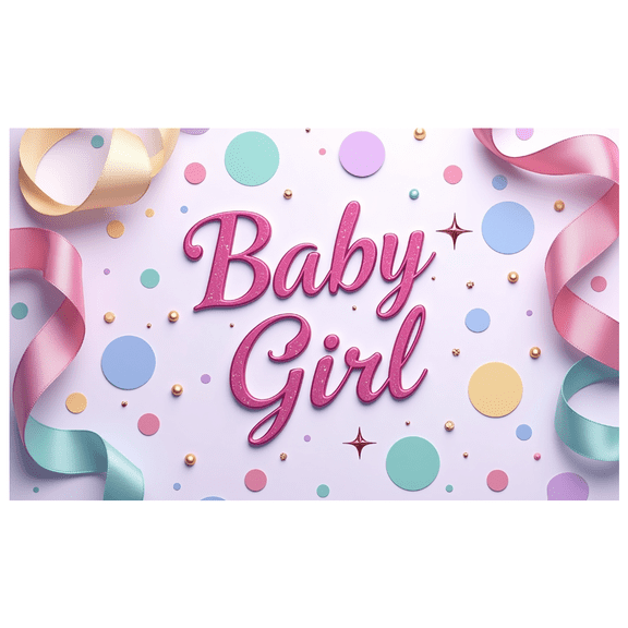 LUUFILx Baby Girl Party Decoration Backdrop Banner for Baby Shower Photography Props Background Custom Event Decor Birthday Celebration Wall Art