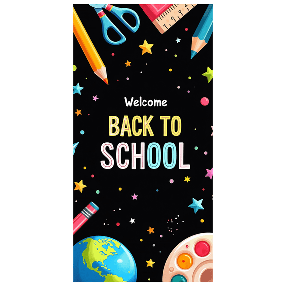 LUUFILx Back to School Welcome Banner Colorful Classroom Decor Supplies Festive Classroom Party Prop Vibrant Educational Event Decoration School Banner Poster