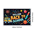 thumbnail image 1 of LUUFILx Back to School Backdrop Banner Classroom Art Supplies School Event Decor Photography Party Decorations Background Colorful Fun Learning, 1 of 9