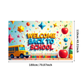 thumbnail image 1 of LUUFILx Back to School Backdrop Banner Classroom Art Supplies School Event Decor Photography Party Decorations Background Colorful Fun Learning, 1 of 9