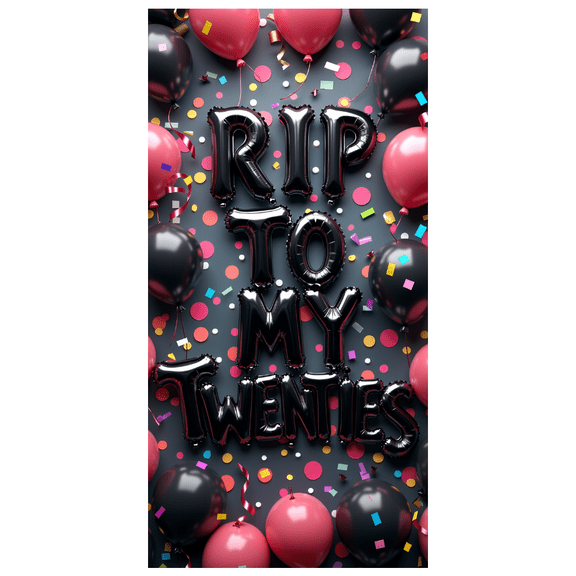 LUUFILx Balloon Banner RIP to My Twenties Backdrop Birthday Party Photography Props Colorful Decorations Celebration Supplies Background