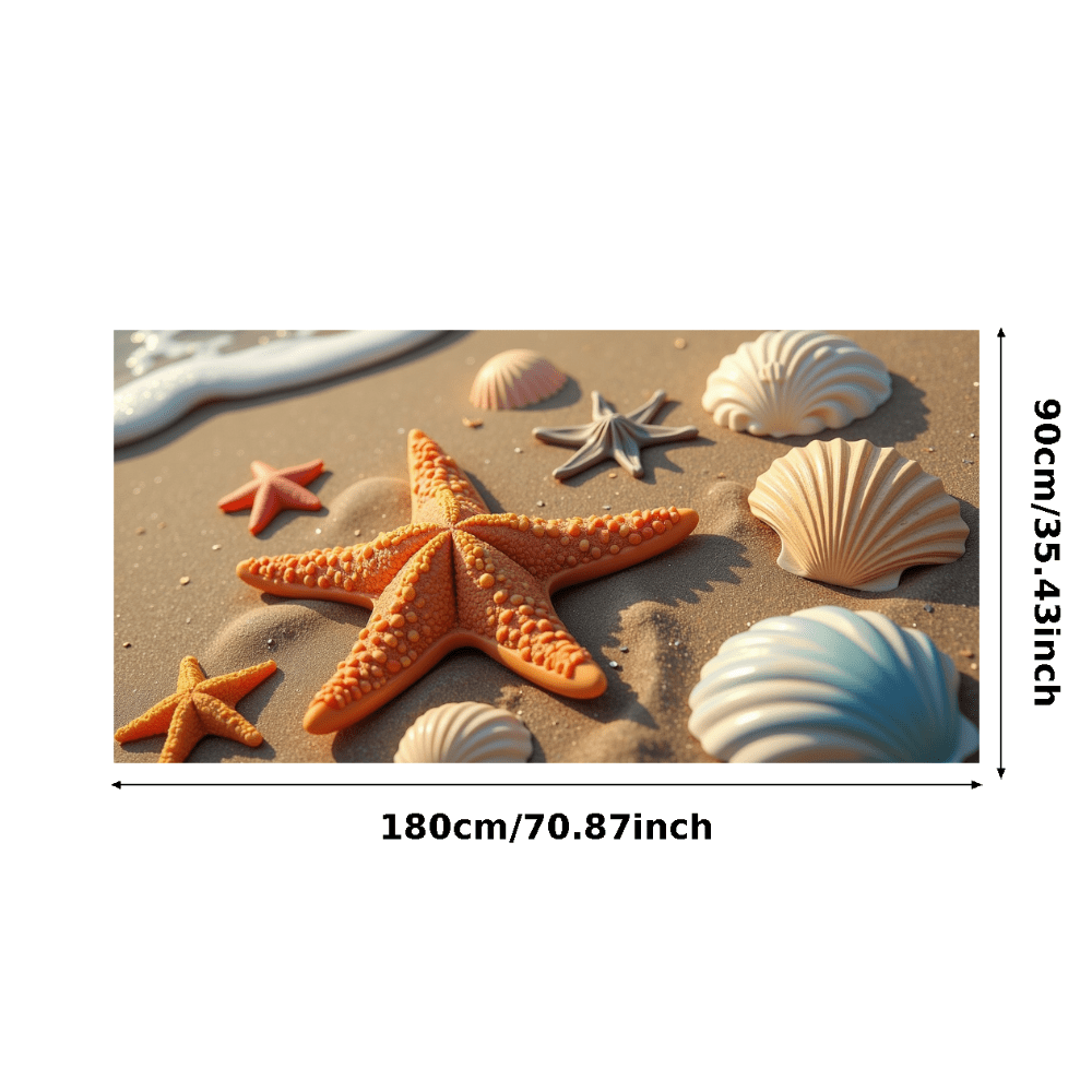 LUUFILx Beach Themed Starfish Shells Banner Background Party ...