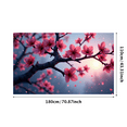 thumbnail image 1 of LUUFILx Beautiful Cherry Blossom Themed Backdrop Banner Spring Festival Decorative Background, 1 of 1