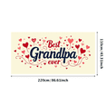 thumbnail image 1 of LUUFILx Best Grandpa Ever Backdrop Banner Grandfather Day Party Decorations Heart Design Background for Birthday Celebration Event Photography Props, 1 of 8