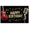 thumbnail image 1 of LUUFILx Birthday Backdrop Musical Theme Banner Party Supplies Photography Props Decor Happy Birthday Decorations Background Musical Party Scene Retro Style, 1 of 8