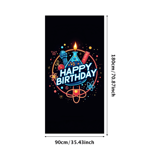 LUUFILx Birthday Party Backdrop Banner Decorations Cake Balloons Photography Props Celebration Background Party Supplies Decors Colorful Happy