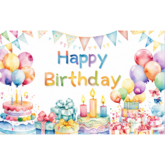 LUUFILx Birthday Party Backdrop Cloth Children's Birthday Background Booth Banner Poster Photography Backdrop Baby Shower Party Decoration Supplies