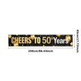 thumbnail image 1 of LUUFILx Black Background Golden Cheers to 50 Years Banner Party Decoration Backdrop, 1 of 7