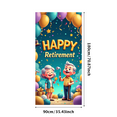 thumbnail image 1 of LUUFILx Black Background Happy Retirement Banner with Golden Balloons Stars Decorations Party Supplies Photography Props Retirement Party Backdrop Celebrations, 1 of 8