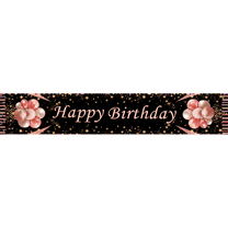 LUUFILx Black Gold Happy Birthday Party Backdrop For Photo Black Happy Birthday Adult Theme Party Decoration Supplies DIY Backdrops