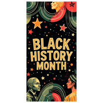 LUUFILx Black History Month Banner Background Backdrop Celebration Party Decorations Event Supplies Photography Props African American Heritage Display